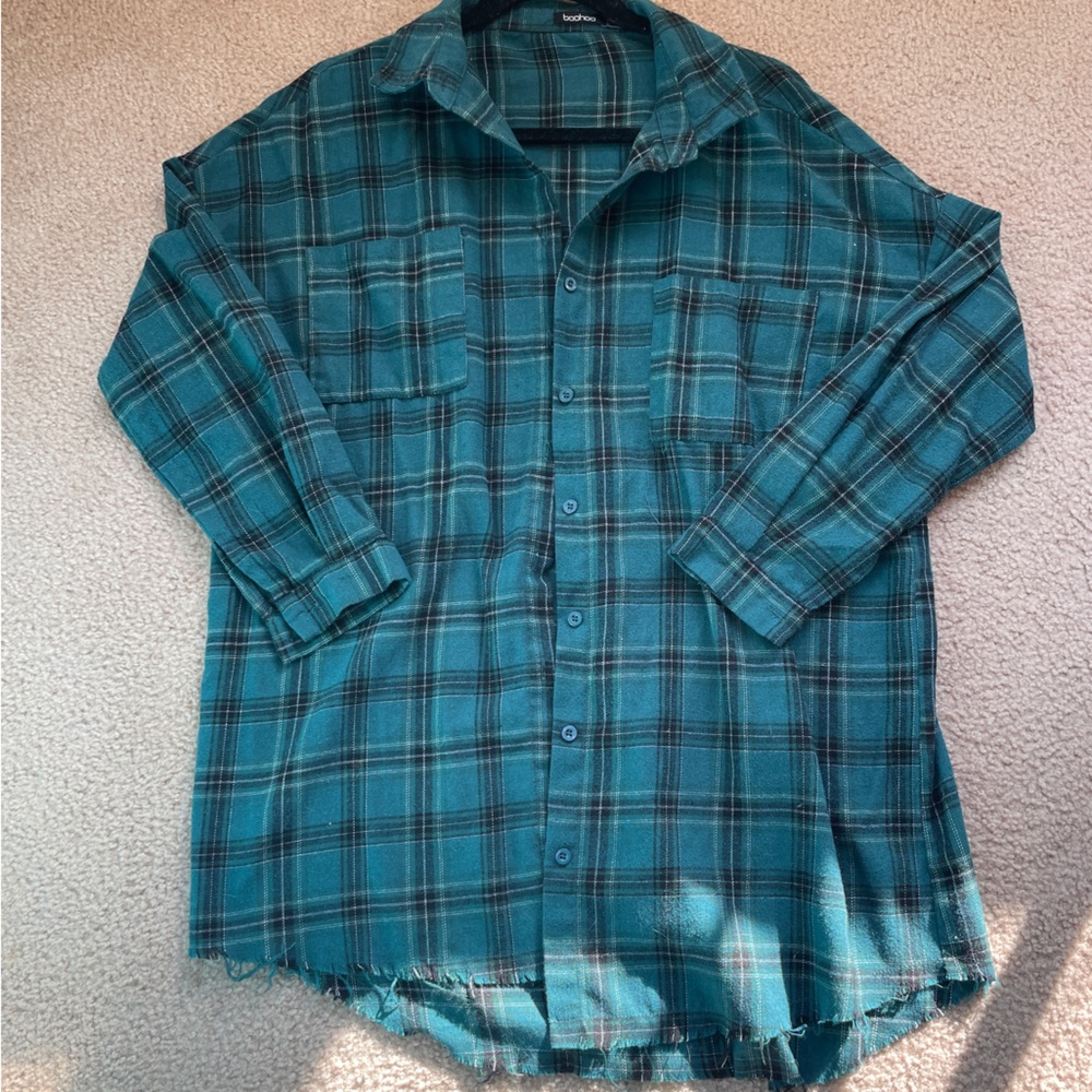 Boohoo oversized flannel